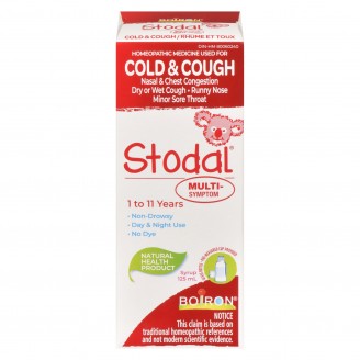 Boiron Stodal Multi-Symptom Cough & Cold Syrup for Kids, 125 ml